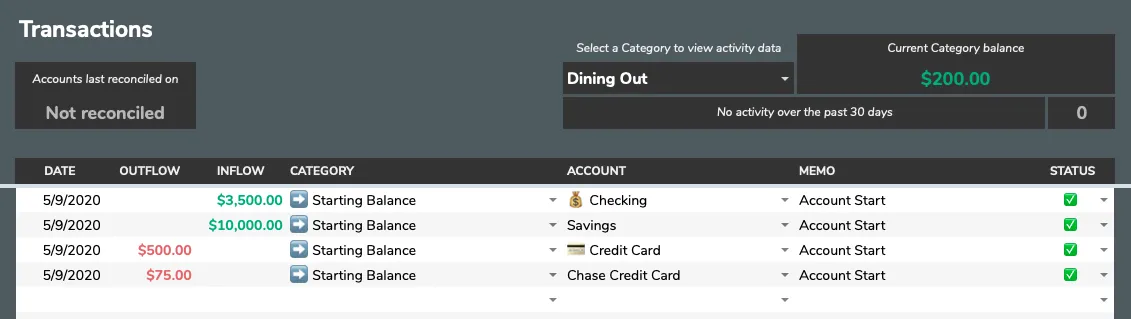 starting balance image